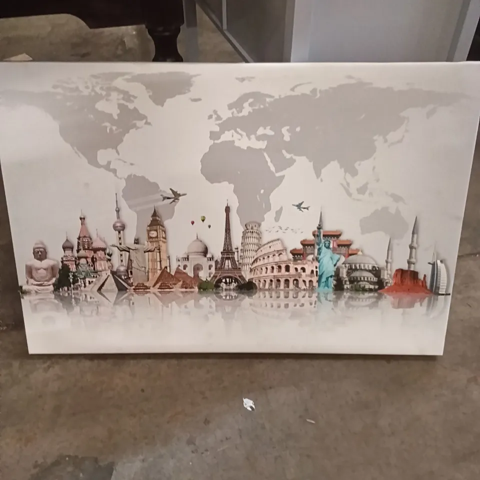 WORLD LANDMARKS COLLAGE WALL ART – BOXED PRINT