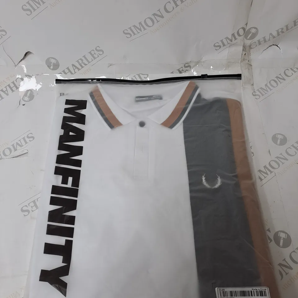 MANFINITY WHITE POLO SHIRT SIZE XL