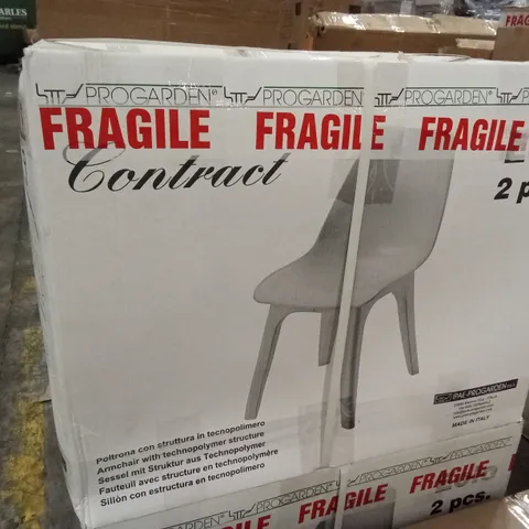 BOXED SET OF 2 OUTDOOR DINING CHAIRS