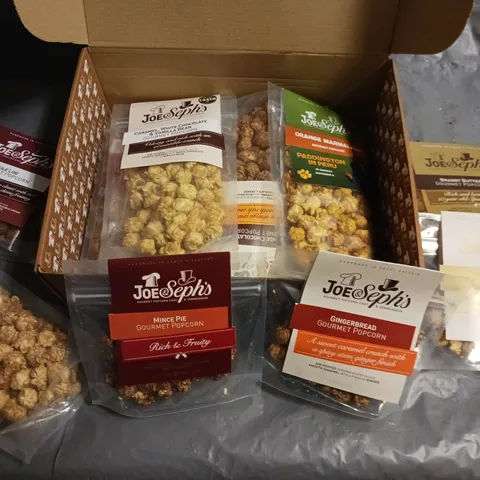 10-PACK BOX OF JOE & STEPHS GOURMET POPCORN