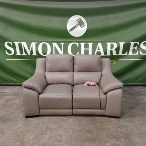 QUALITY DESIGNER ITALIAN MADE DEGANO 2 SEATER LEATHER ELECTRIC RECLINER SOFA