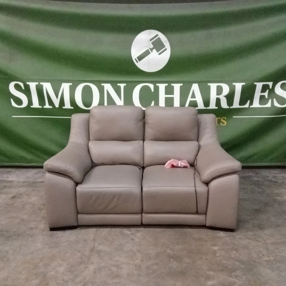 QUALITY DESIGNER ITALIAN MADE DEGANO 2 SEATER LEATHER ELECTRIC RECLINER SOFA