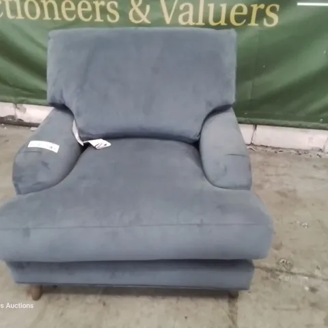 QUALITY BRITISH DESIGNER LOUNGE Co. EASY CHAIR PLUSH CHARCOAL FABRIC