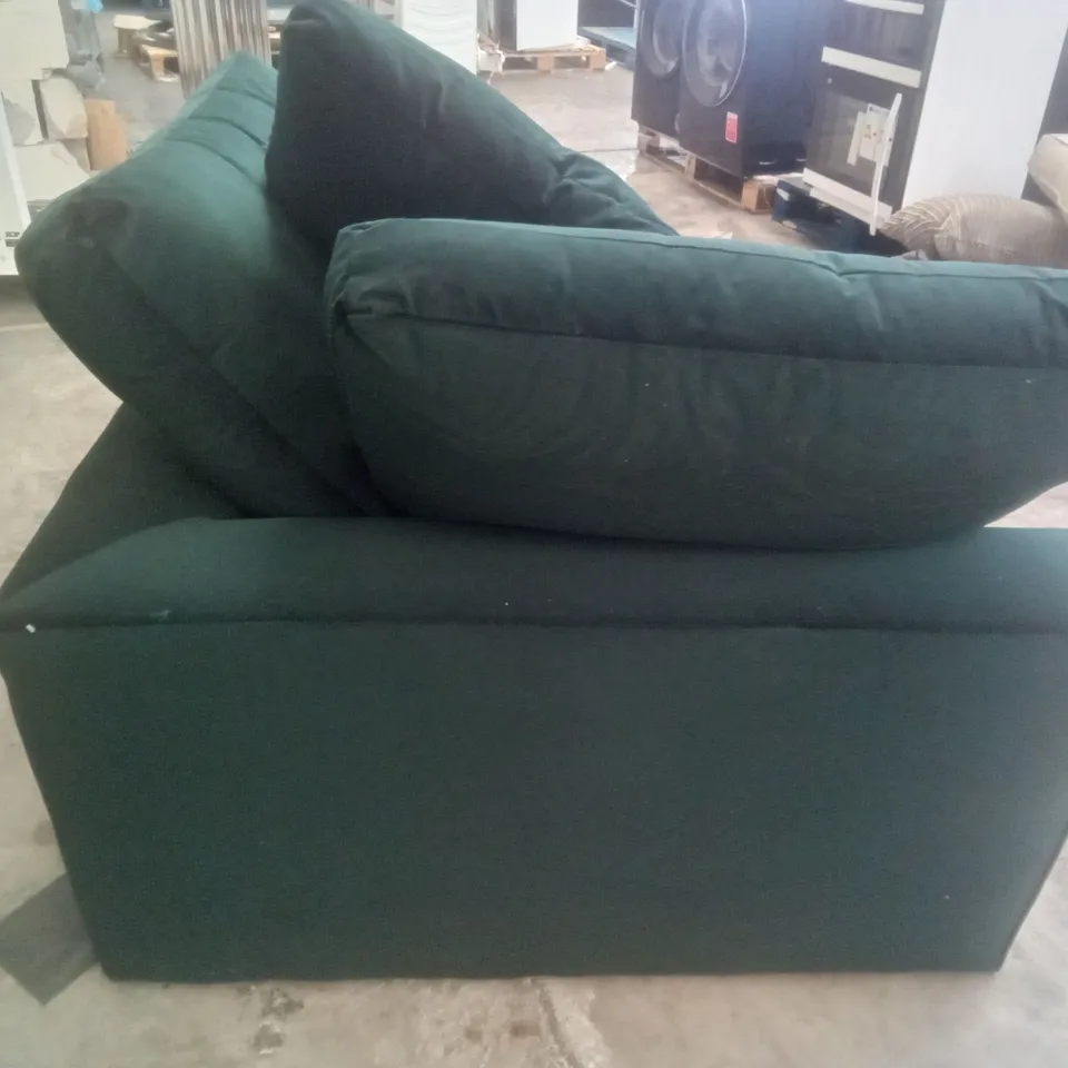 QUALITY DESIGNER EDEN CORNER UNIT - DARK GREEN VELVET FABRIC 