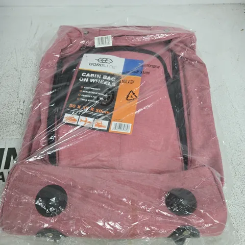 BORDLITE CABIN BAG ON WHEELS – PINK, 50 X 35 X 20 CM