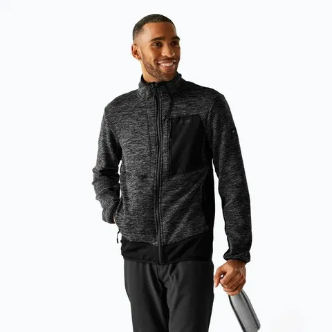 REGATTA BASLINN ASH MARL/BLACK MEN'S SWEATSHIRT SIZE M