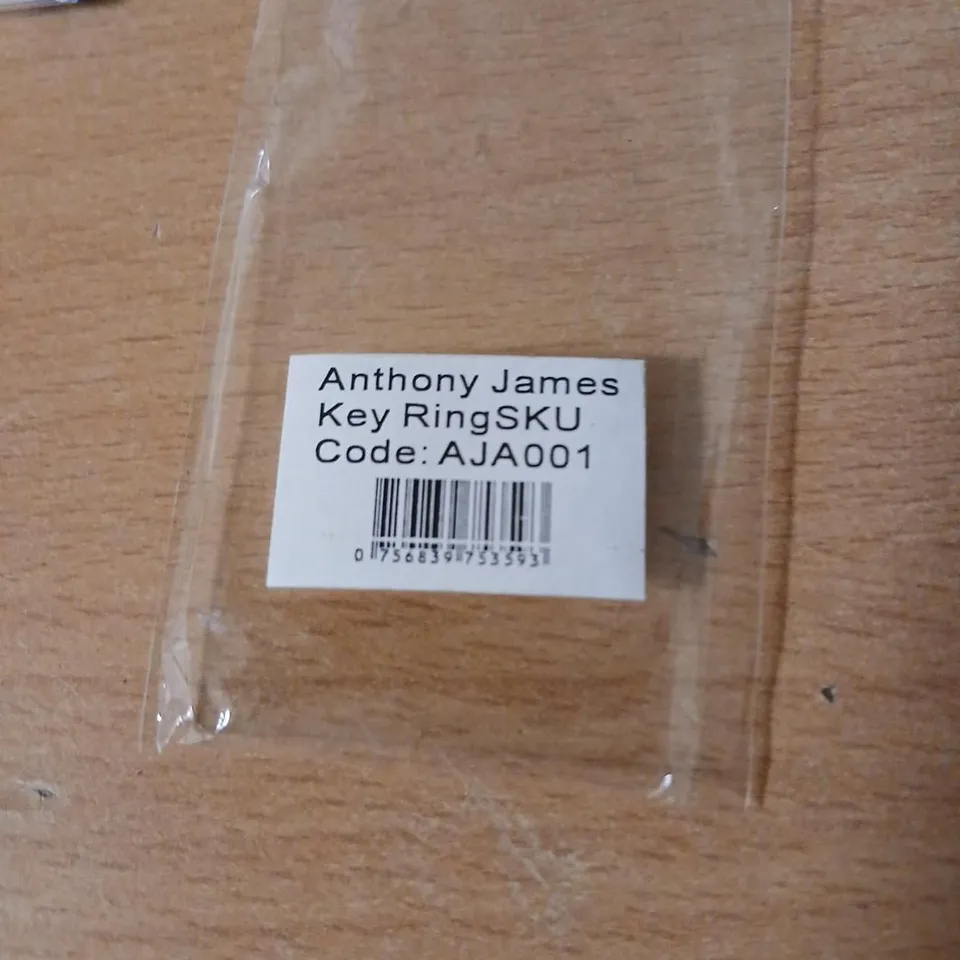 ANTHONY JAMES KEY RING – LEATHER BLACK SQUARE FOB (AJA001)