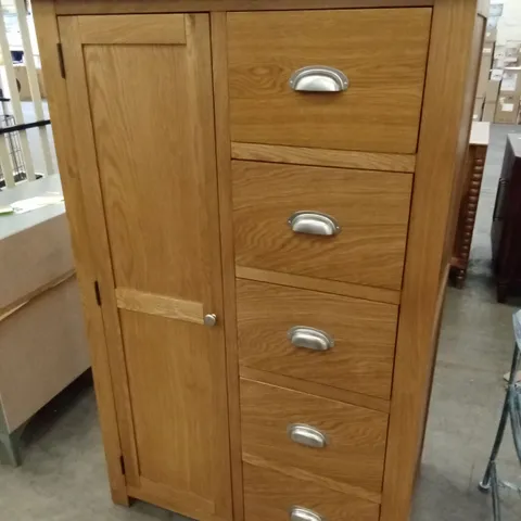 HAGBERG 1 DOOR WARDROBE WITH 5 DRAWERS AND 1 DOOR
