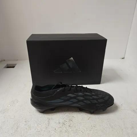 ADIDAS PREDATOR FOOTBALL BOOTS – BLACK WITH BLUE ACCENTS - UK 10 
