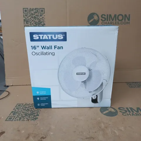 STATUS 16" WALL FAN OSCILLATING β BOXED
