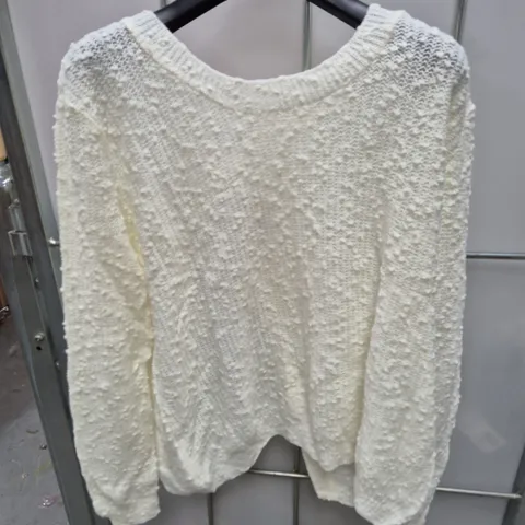 CREAM KNITTED CARDIGAN – CREAM, WOMEN'S S/M, STYLE 1559