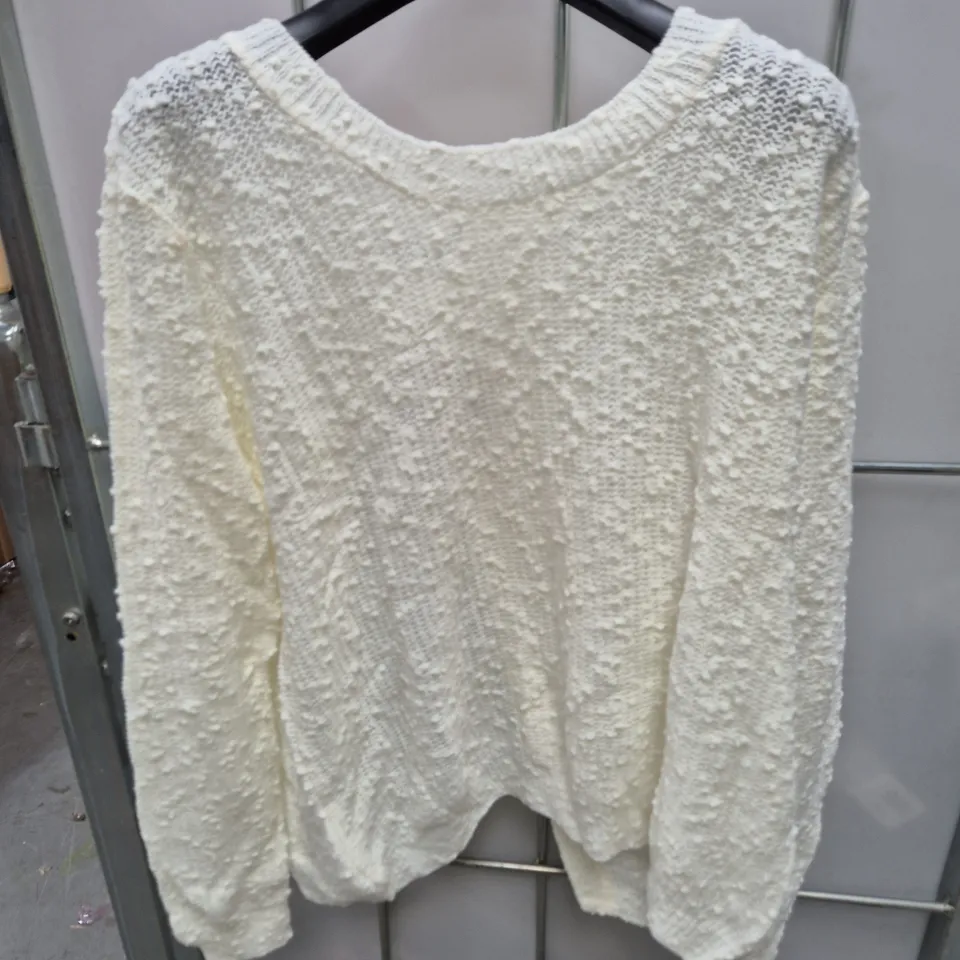 CREAM KNITTED CARDIGAN – CREAM, WOMEN'S S/M, STYLE 1559