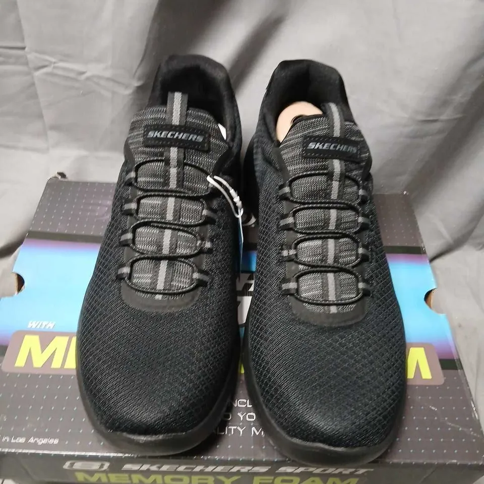 SKECHERS SUMMIT SPORT MEMORY FOAM TRAINERS - BLACK, UK 9.5 (US 10.5)