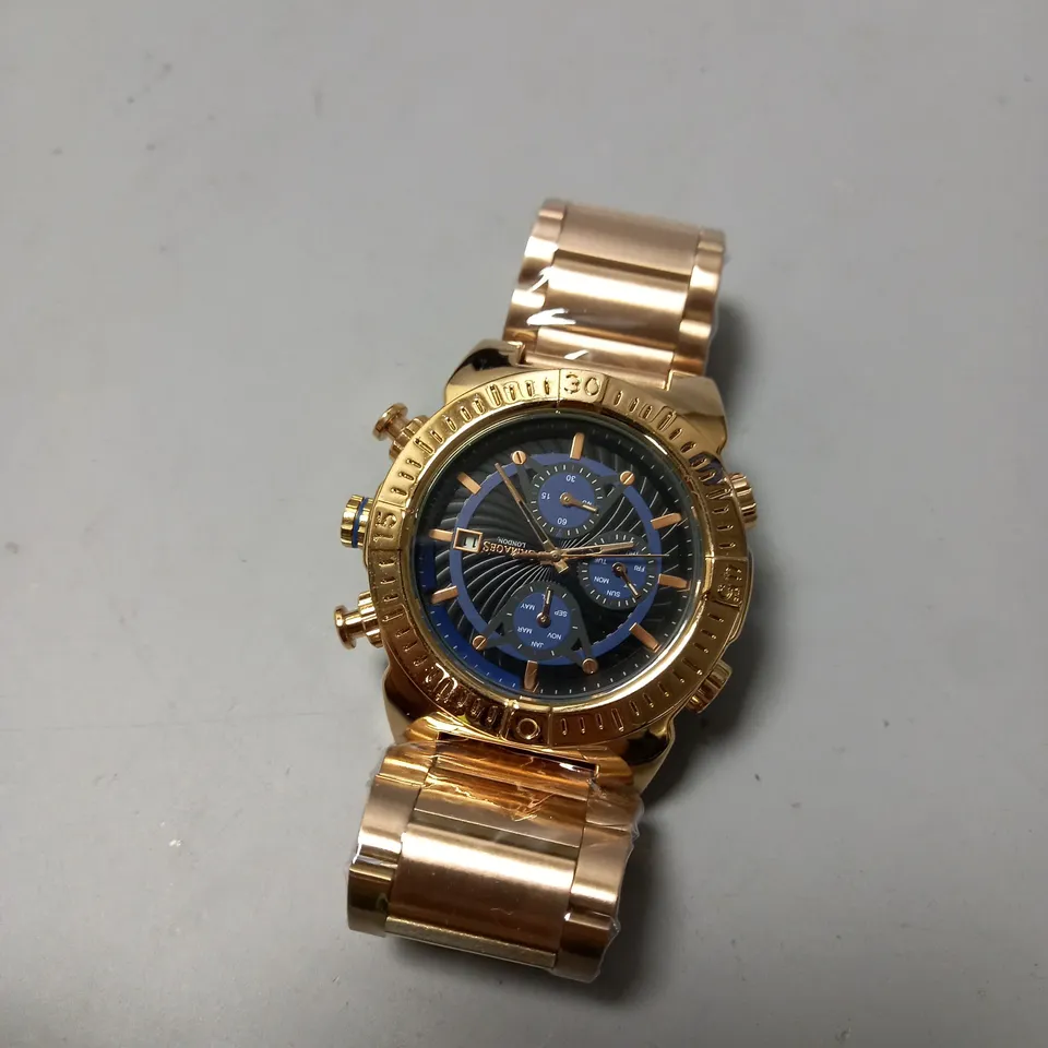 BOXED GAMAGES SPORTS PACER ROSE GOLD WATCH 