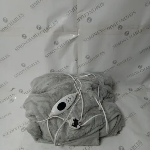 BOXED COZEE HOME VELVETSOFT HEATED THROW IN LIGHT GREY