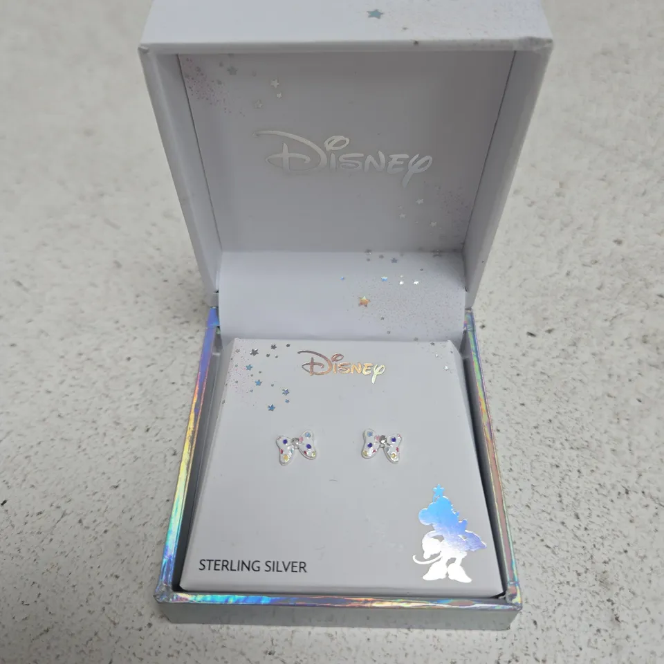 DISNEY STERLING SILVER BOW EARRINGS