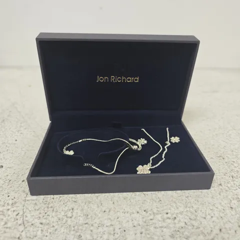 JON RICHARD JEWELLERY SET β NECKLACE, EARRINGS, & BRACELET IN PRESENTATION BOX