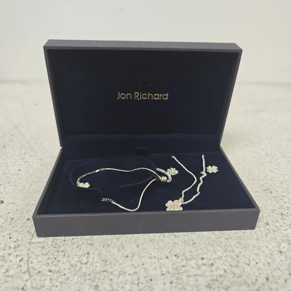 JON RICHARD JEWELLERY SET – NECKLACE, EARRINGS, & BRACELET IN PRESENTATION BOX