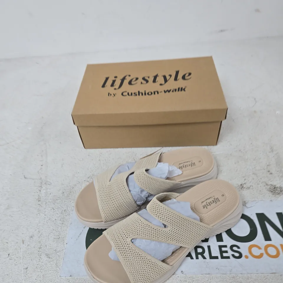 LIFESTYLE BY CUSHION-WALK SIMONE BEIGE SANDALS – UK 8