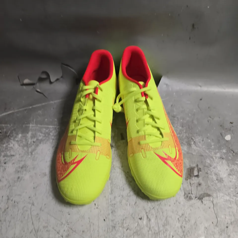 UNBOXED PAIR OF NIKE MECURIAL BOOTS IN YELLOW/RED - UK 11.5