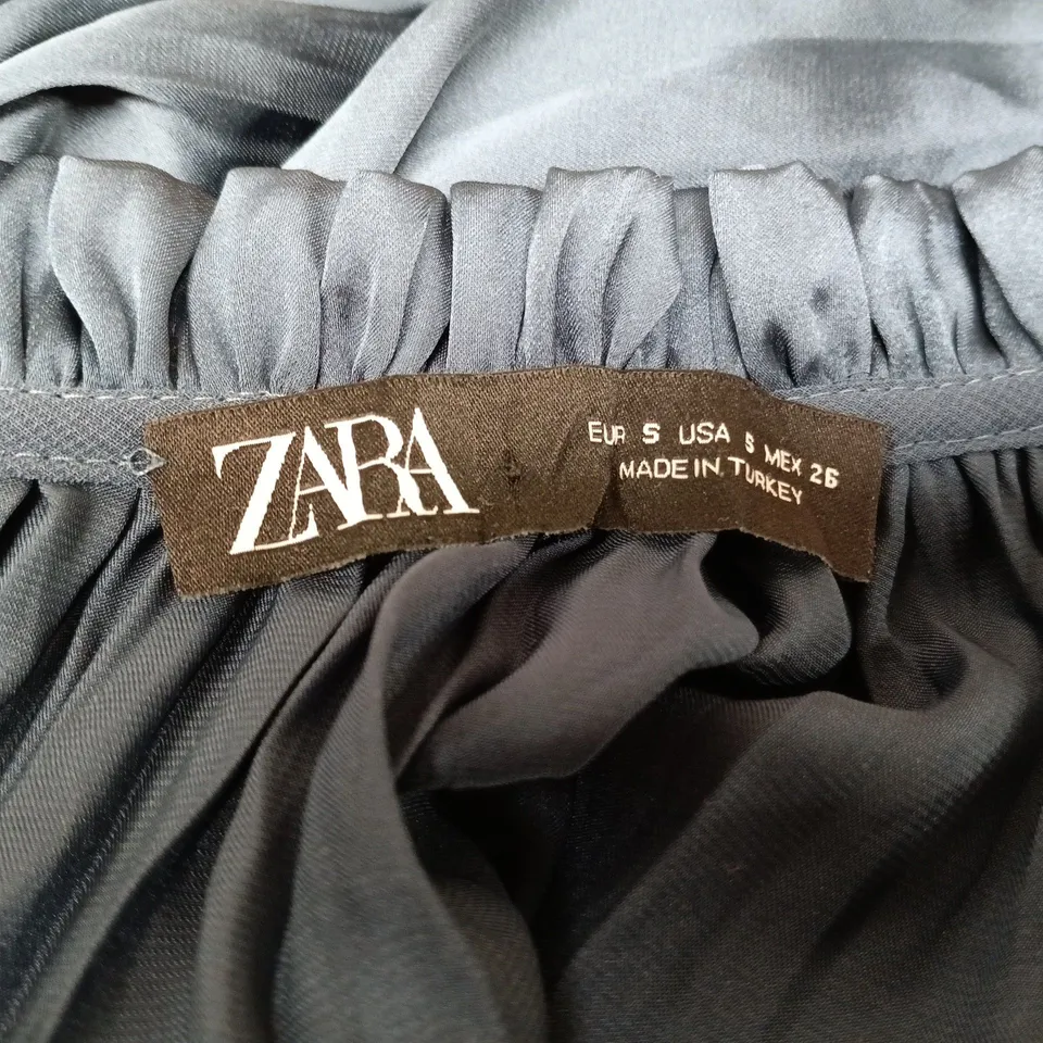 ZARA NAVY BLUE MAXI DRESS WITH SPAGHETTI STRAPS – SIZE S (EU S/US S) – MADE IN TURKEY