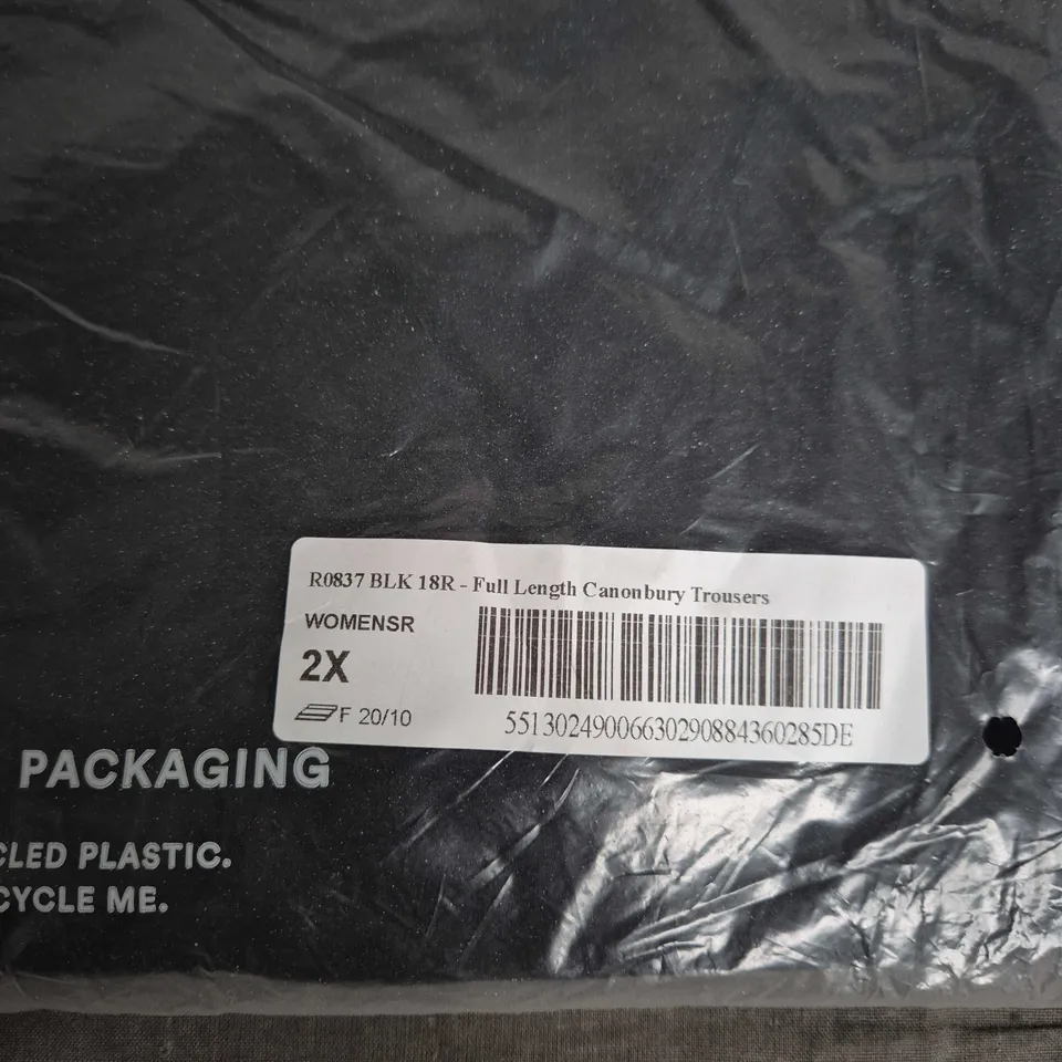 BAGGED BODEN CANONBURY TROUSERS – BLACK, WOMEN’S FULL LENGTH, UK 18 (18R) REGULAR