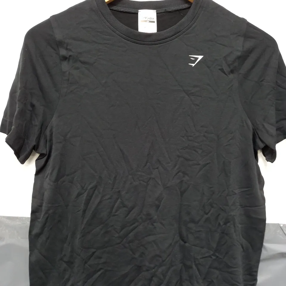 GYMSHARK EVERYDAY SEAMLESS T-SHIRT IN BLACK - XS