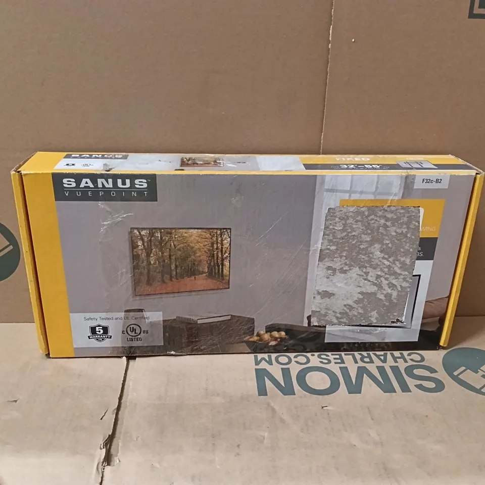 BOXED SANUS VUEPOINT FIXED TV WALL MOUNT F32C-B2