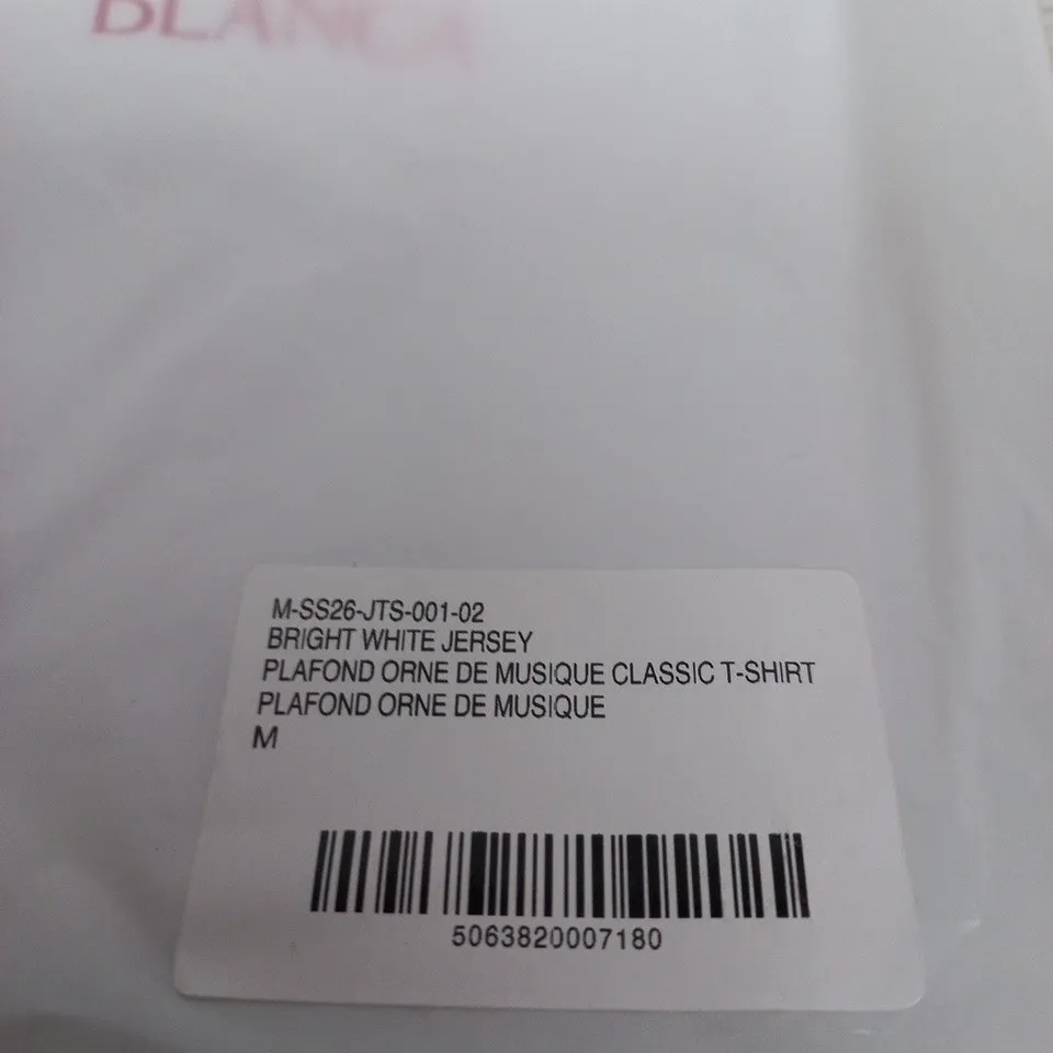 CASA BLANCA BRIGHT WHITE JERSEY CLASSIC T-SHIRT – M