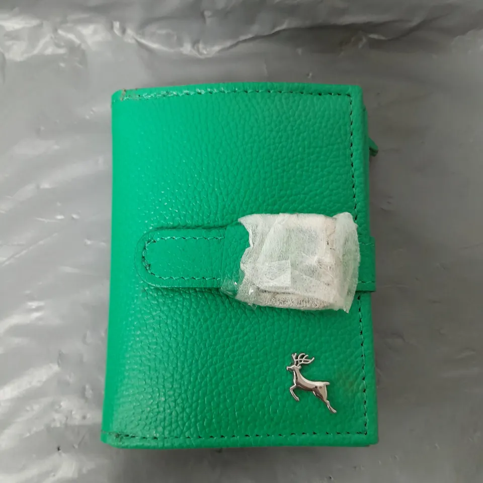 ASHWOOD LADIES GENUINE LEATHER BUCKLED PURSE GREEN