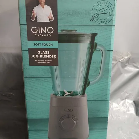 SEALED GINO D'ACAMPP SOFT TOUCH GLASS JUG BLENDER