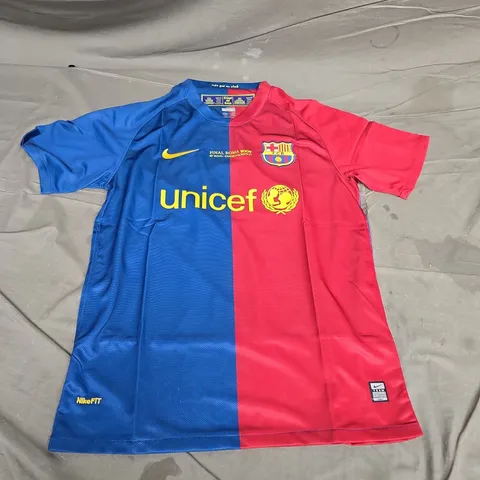 FC BARCELONA NIKE UNICEF HOME FOOTBALL SHIRT – SIZE L (08/09)