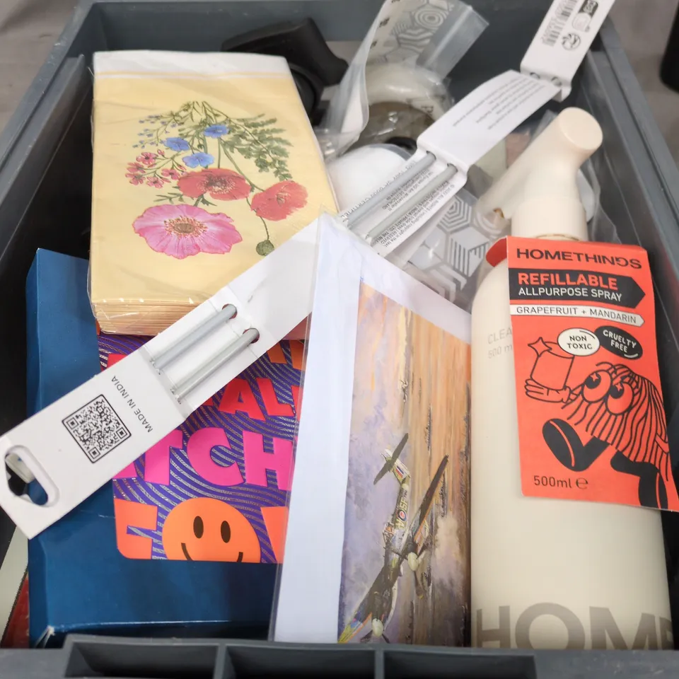 APPROXIMATELY 20 ASSORTED HOUSEHOLD LIQUIDS INCLUDING SOFT CAT FLEA COLLAR , RIIVER STEEL LOCK AND DMC NATURA WOOL 