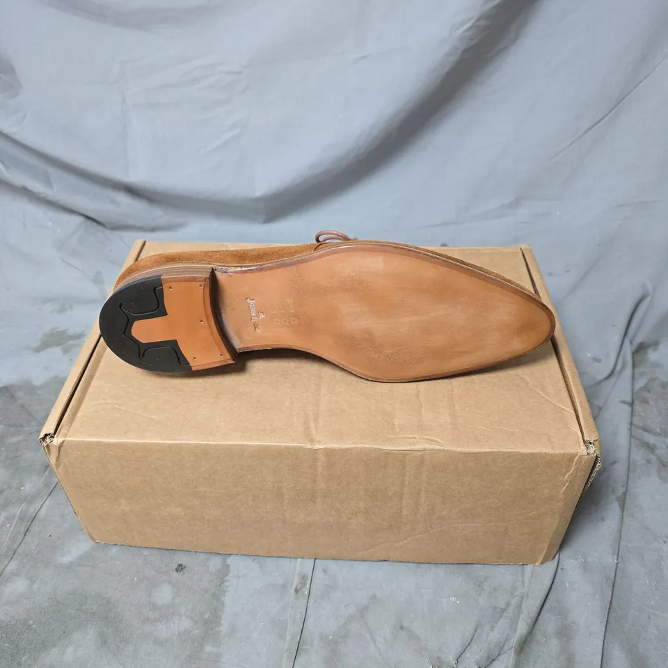 JOHN LOBB BROWN SUEDE CHUKKA BOOTS – LACE-UP ANKLE BOOTS (MEN'S) SIZE 9.5