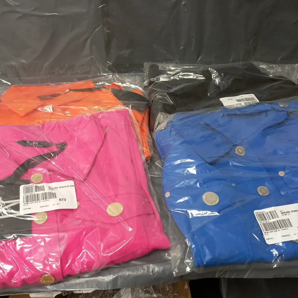 APPROXIMATELY 10 JM TWILL JACKETS IN VARIOUS COLOURS & SIZES