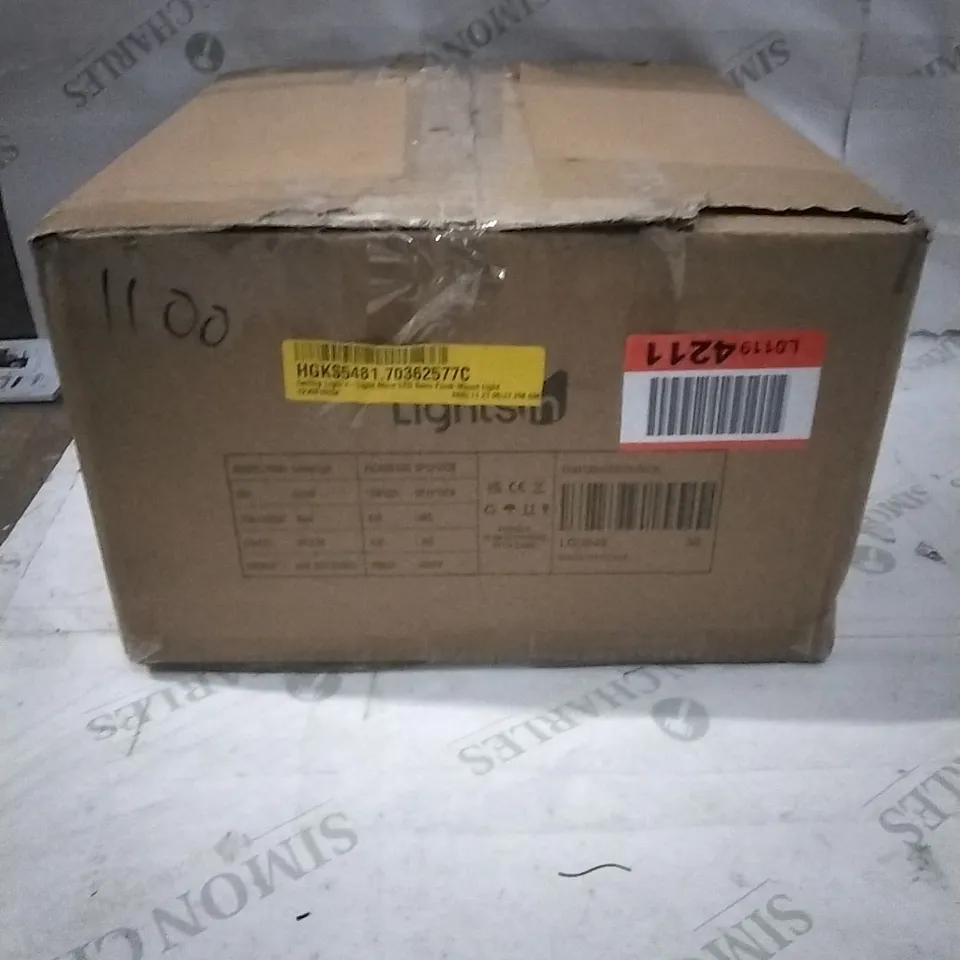 BOXED CEILING LIGHT 4-LIGHT 60CM LED SEMI FLUSH MOUNT (1 BOX)