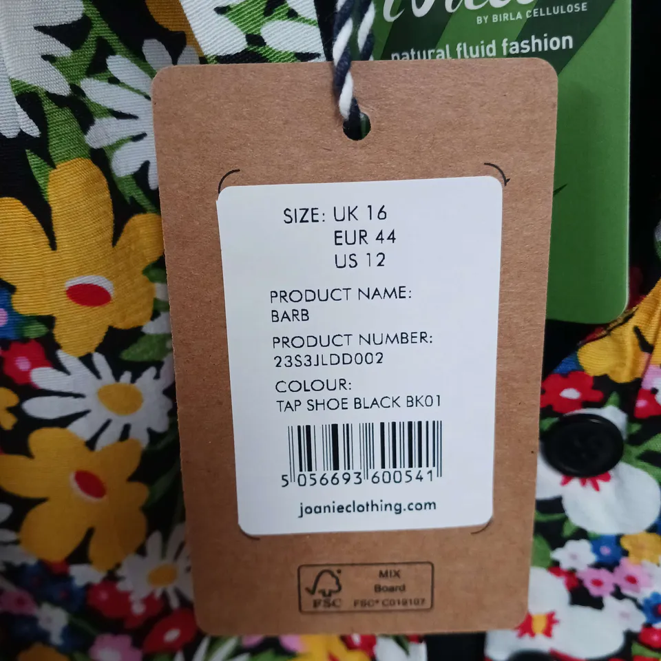 JOANIE FLORAL BUTTON THROUGH DRESS - UK 16