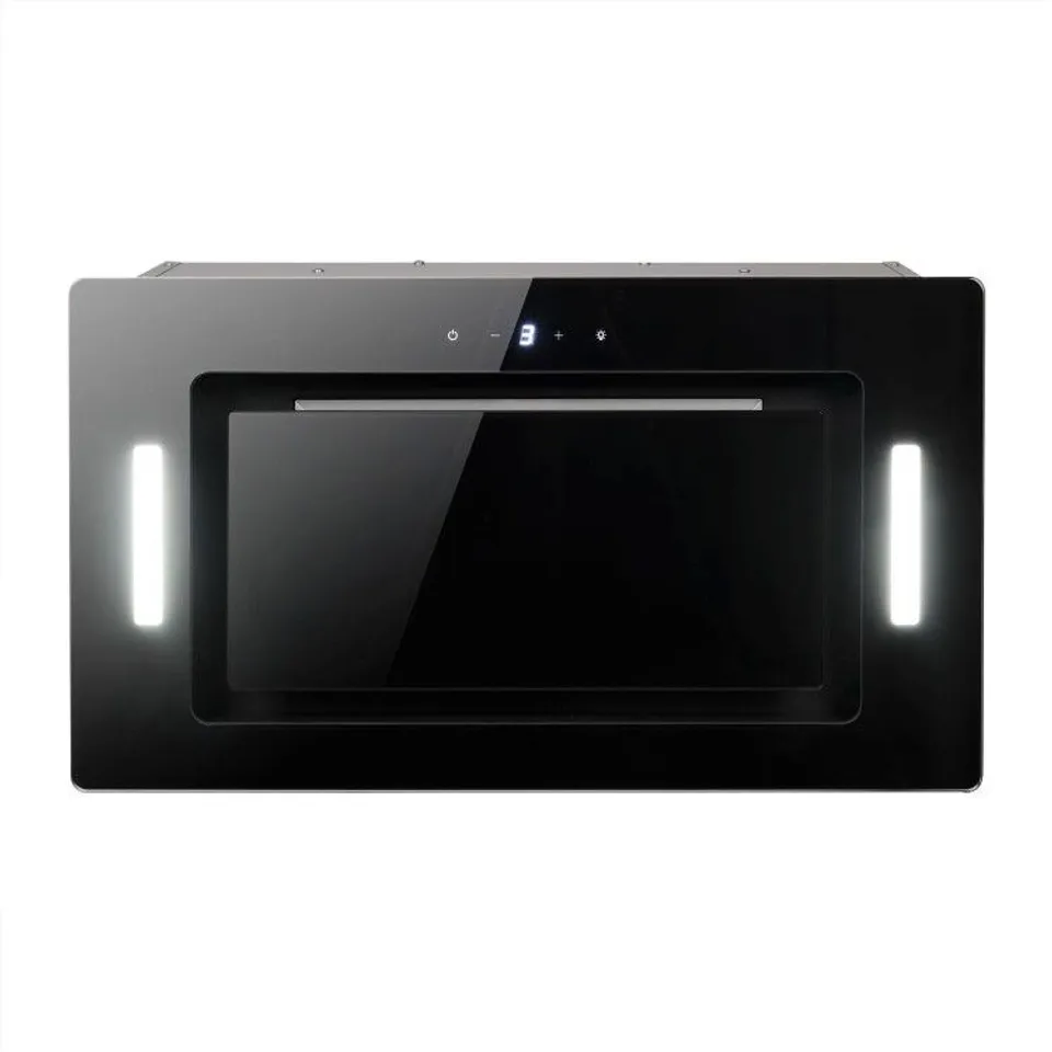 BOXED ELECTRIQ 52CM GLASS CANOPY COOKER HOOD - BLACK