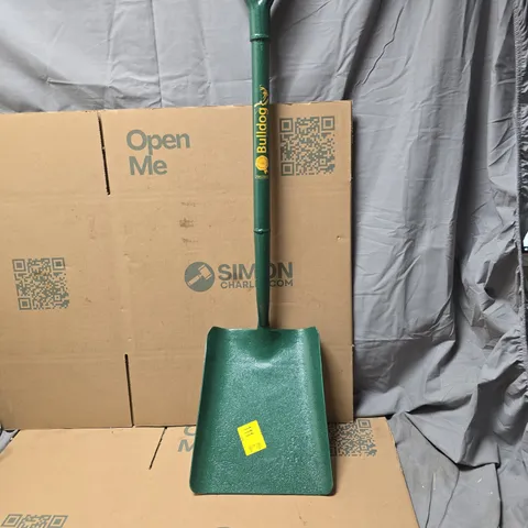 BULLDOG TOOLS GARDEN SPADE – GREEN STEEL SPADE WITH WOODEN T-HANDLE