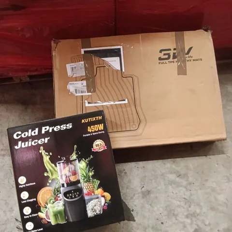 PALLET OF ASSORTED ITEMS INCLUDING - HEALTH MATS, COLD PRESS JUICER