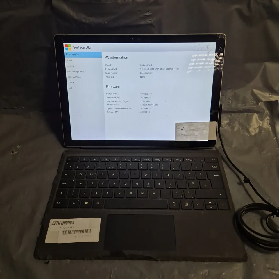 MICROSOFT SURFACE PRO 4 TABLET LAPTOP