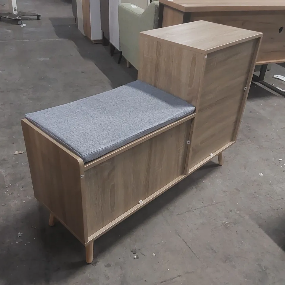 RATTAN SHOE CABINET 2-IN-1 SHOE STORAGE BENCH SHOE RACK CABINET