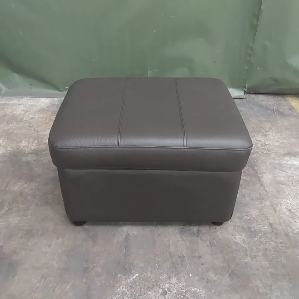 PORTAND LEATHER OTTOMAN FOOTSTOOL 