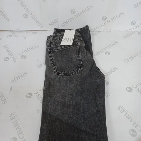 ZARA DARK GREY DENIM JEANS SIZE 8