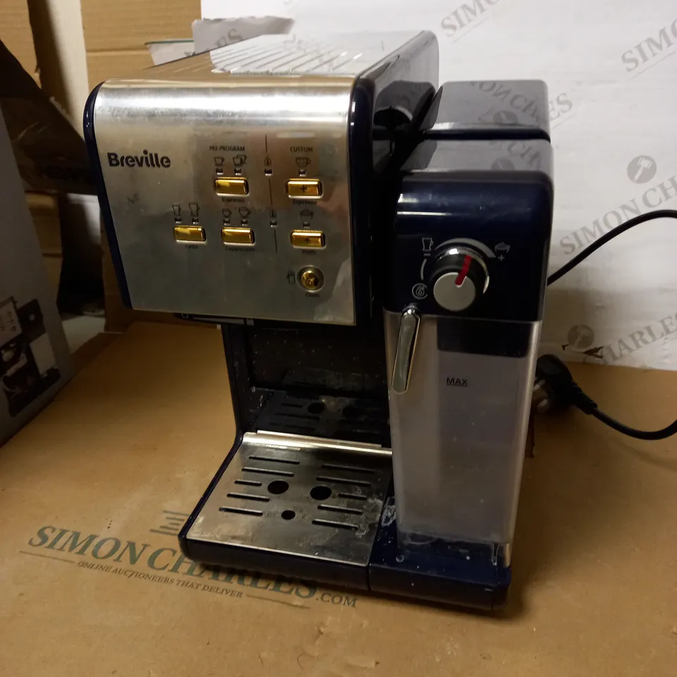 BREVILLE ONE-TOUCH COFFEEHOUSE COFFEE MACHINE - NAVY BLUE