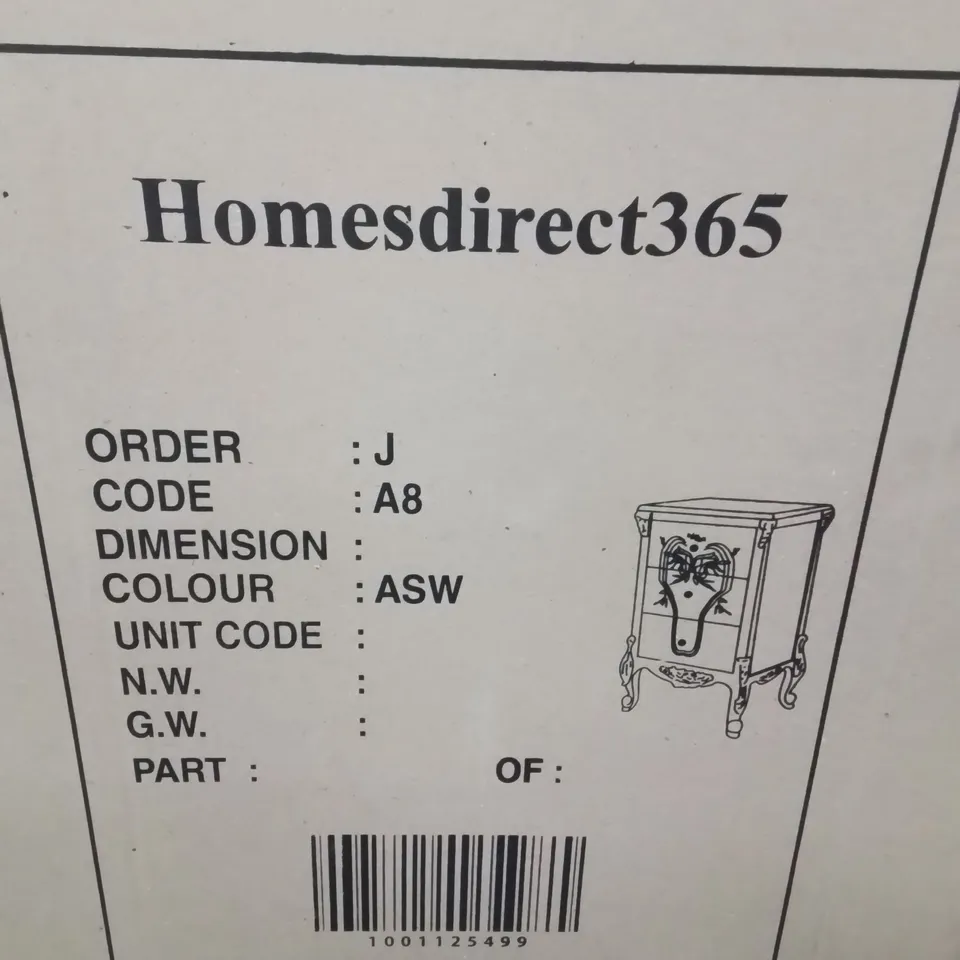 BRAND NEW HOMESDIRECT365 3 DRAWERS BEDSIDE TABLE