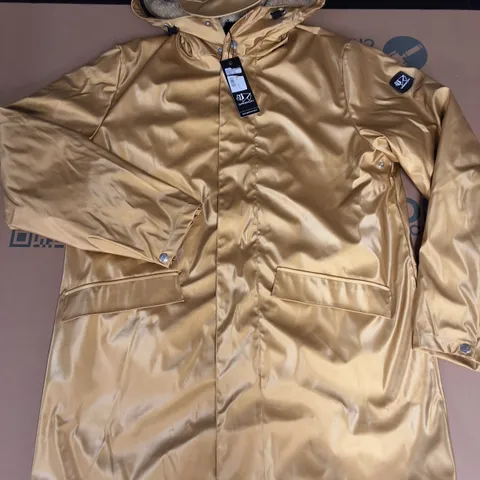 GAMMON GOLD ZIP THROUGH HOODED COAT - XL