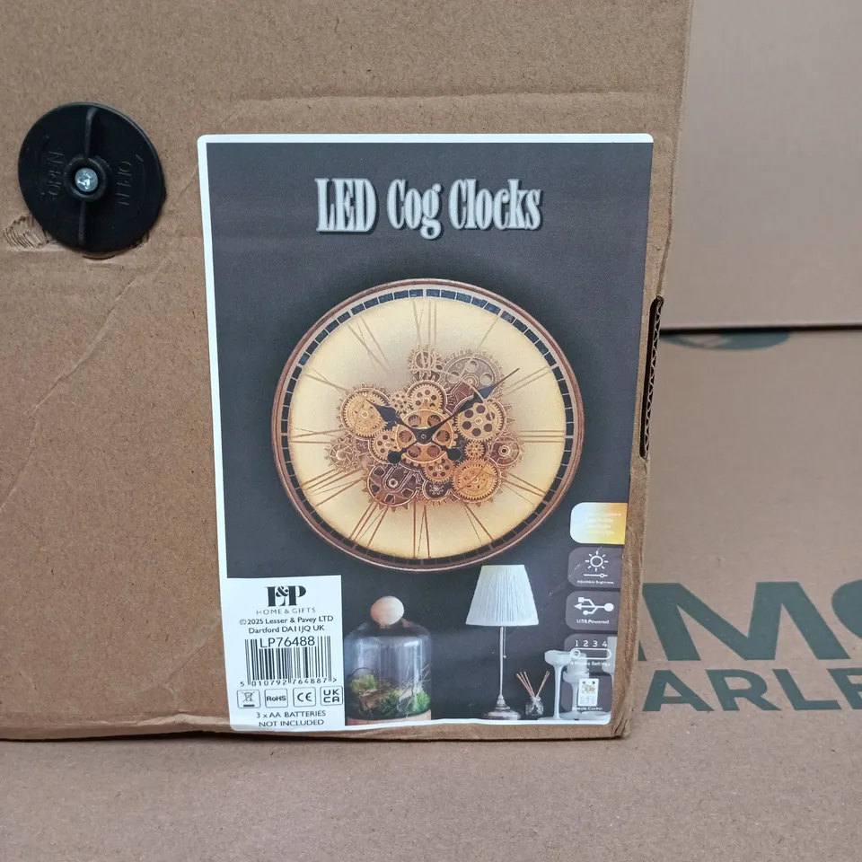 LESSER AND PAVEY LED COG CLOCK