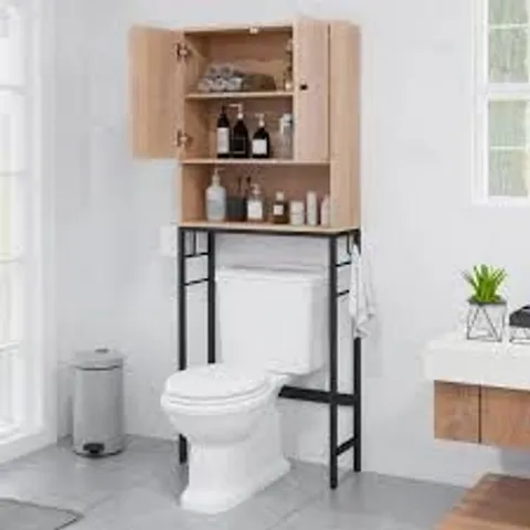 BOXED OVER THE TOILET STORAGE CABINET WITH 2 DOORS AND ADJUSTABLE SHELF