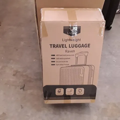 BOXED LUGG JET LIGHT WEIGHT TRAVEL LUGGAGE SUITCASE- RAVEN